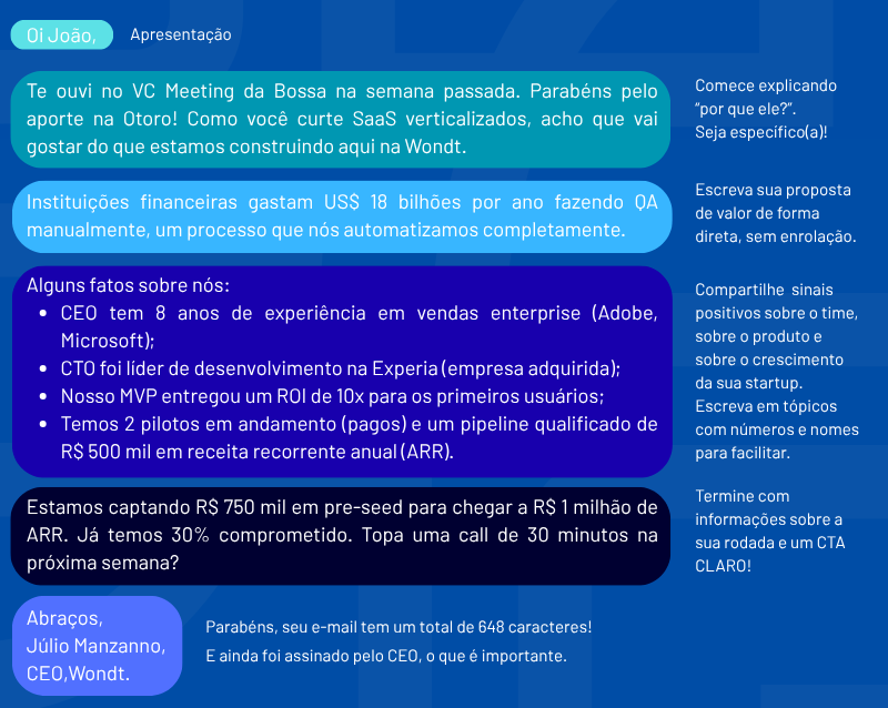 EXEMPLO DE E-MAIL FRIO